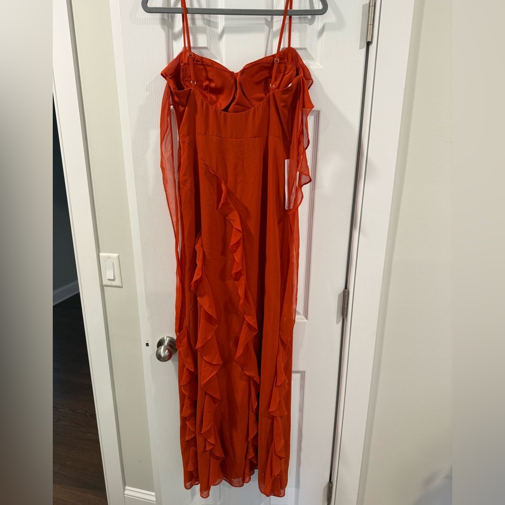 Azazie Vibrant Orange “paprika” color dress
